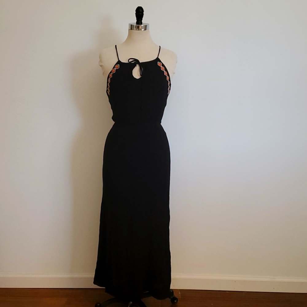 Black Aztec Print Maxi